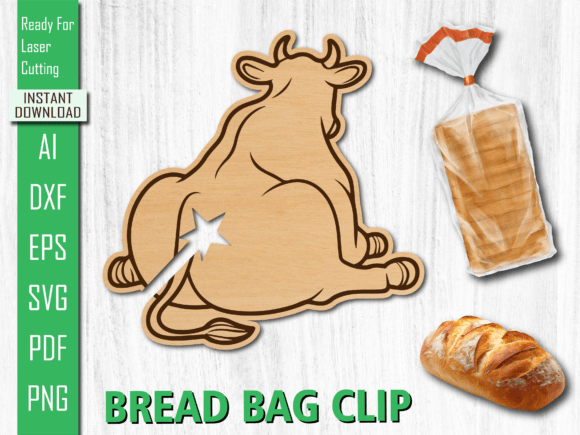 Animal Laser Cut BackvCow Bread Bag Clip Review