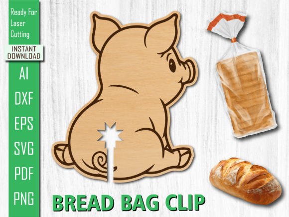 Animal Laser Cut Pig Bread Bag Clip SVG Review