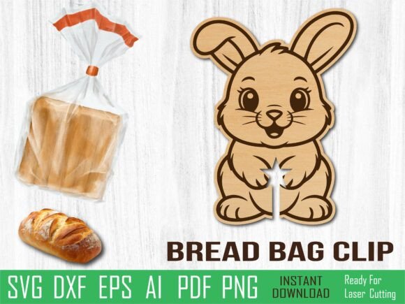 Easter Baby Bunny Bread Clip, Laser Cut Review