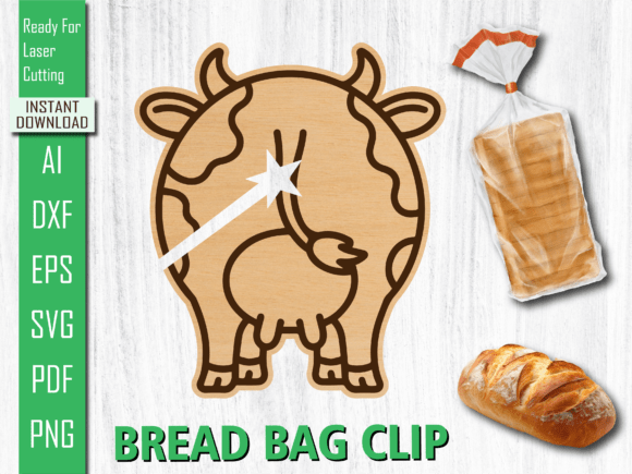 Farm Animal Laser Cut Cow Bread Bag Clip Review
