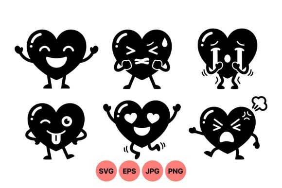 Funny Heart Emoji Vector Icons Review