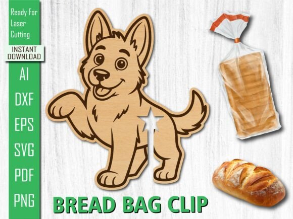 German Shepherd Dog Laser Cut Bread Clip Review