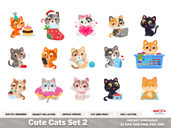 Kitten Clipart – Funny Cartoon Cats 2 Review