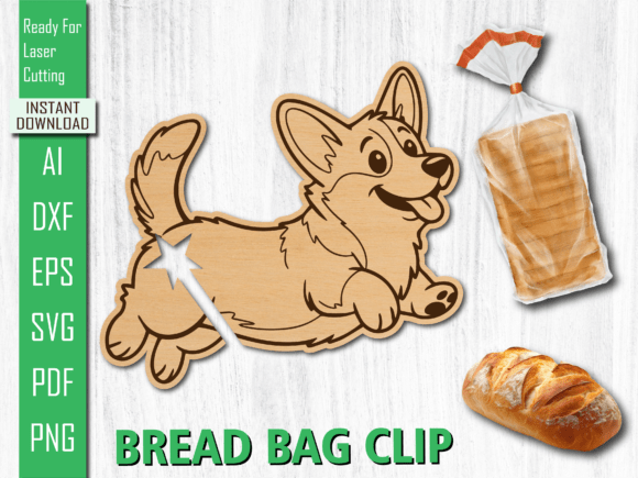 Lase Cut Running Corgi Bread Clip Crafts Review