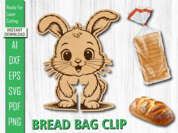 Laser Cut Cute Bunny Rabbit Bread Clip Review