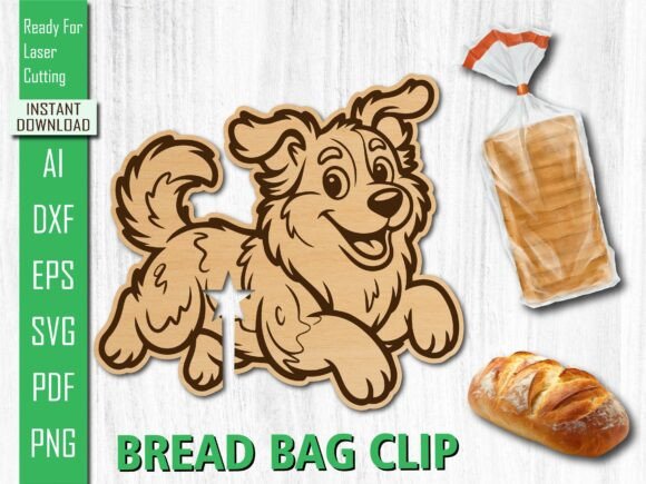 Laser Cut Cute Puppy Smiling Bread Clip Review