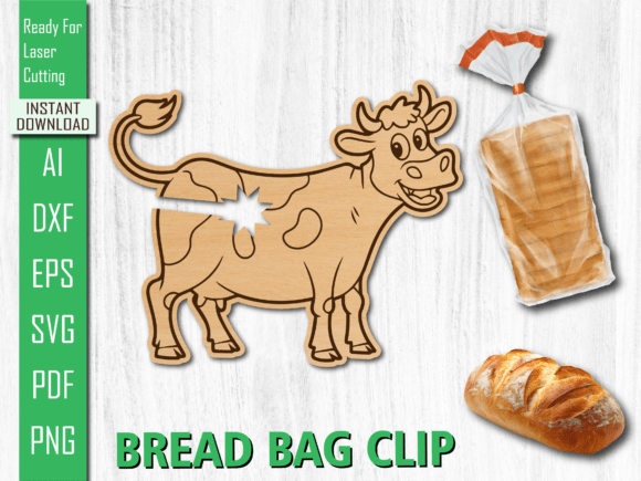 Laser Cut Funny Smile Cow Bread Bag Clip Review