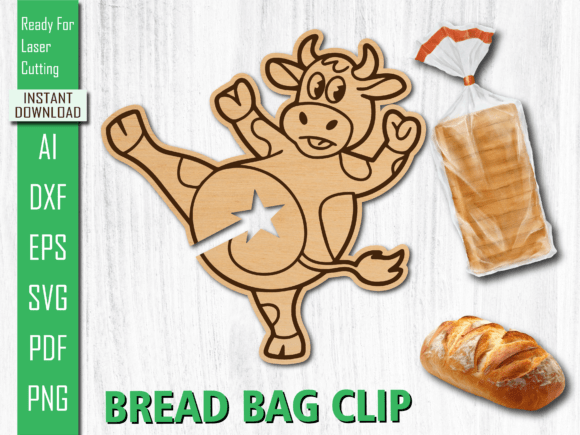 Laser Cut Happy Dancing Cow Bread Clip Review