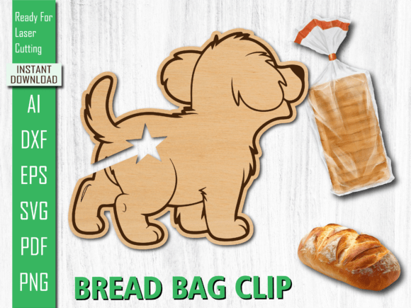Laser Cut Standing Dog Bread Clip Crafts Review