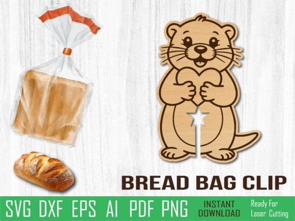 Otter Bread Clip, Otter Heart Laser Cut Review