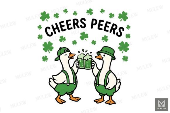 St. Patrick's Day Funny Goose Png Design Review